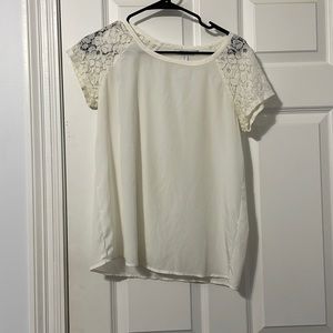 White lace sleeve blouse